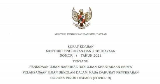 SE Peniadaan Ujian Nasional